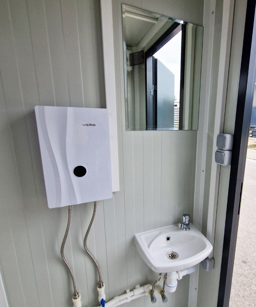 WC-Container Mann/Mann RAL7016 | Warmwasser & Isoliert 275x120cm
